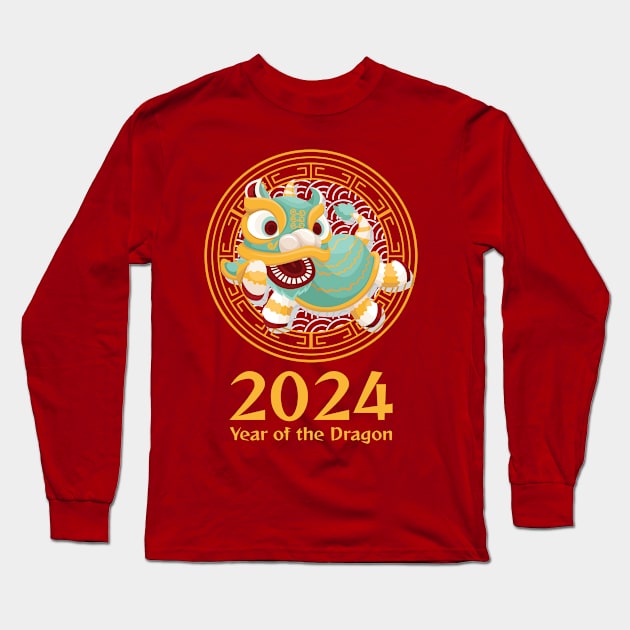 Happy Chinese New Year 2024! Wear Your Dragon Pride with This Fierce Tee Long Sleeve T-Shirt by La Moda Tee